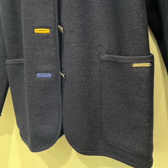 Vintage Geiger Collections Austria Wool Coat Navy Jacket - Picture 7 of 9